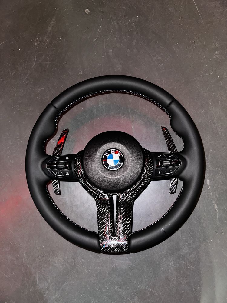 Volan BMW M Piele Carbon OEM ! Seria 1 2 3 4 5 6 - X1 X2 X3 X4 X5 X6