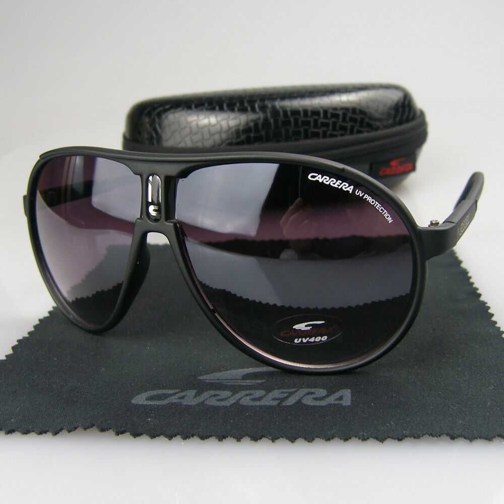 Слънчеви Очила Carrera Champion Black Черни Каррера Кръгли UV400 CE