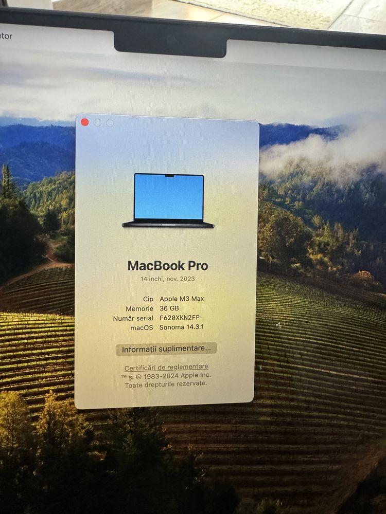 Macbook Pro 14 (2023) - M3 Max - 36GB/1TB