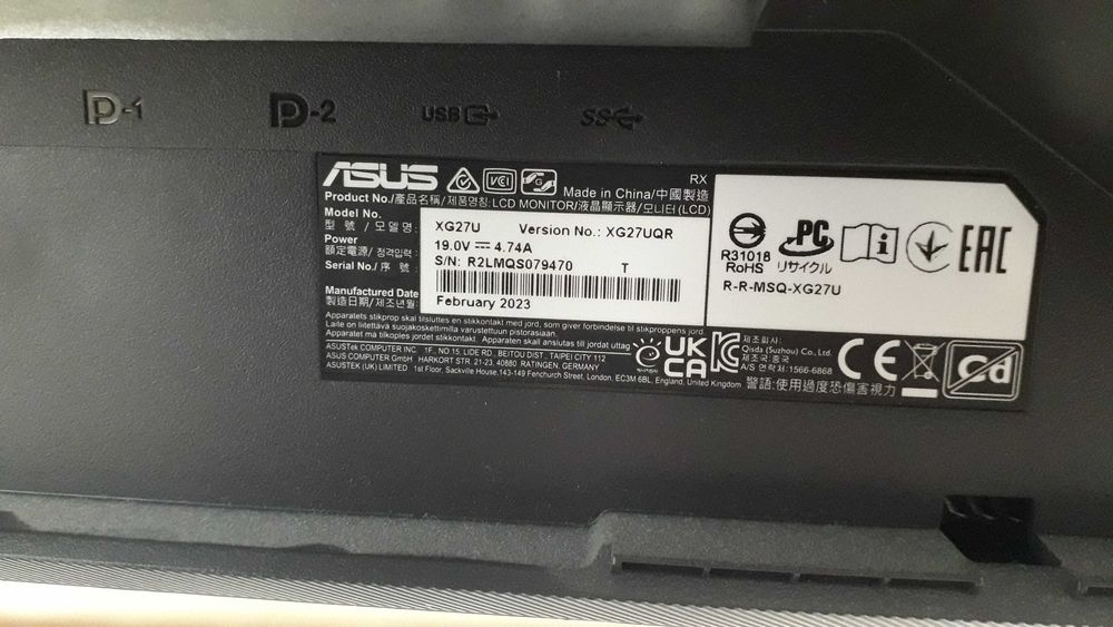 Asus  ROG Strix XG27UQR 27" 4k 144hz