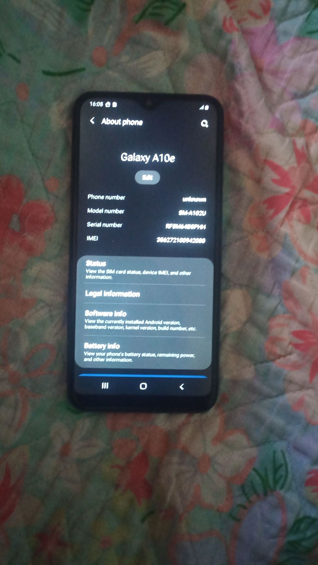 Samsung galaxy 10e