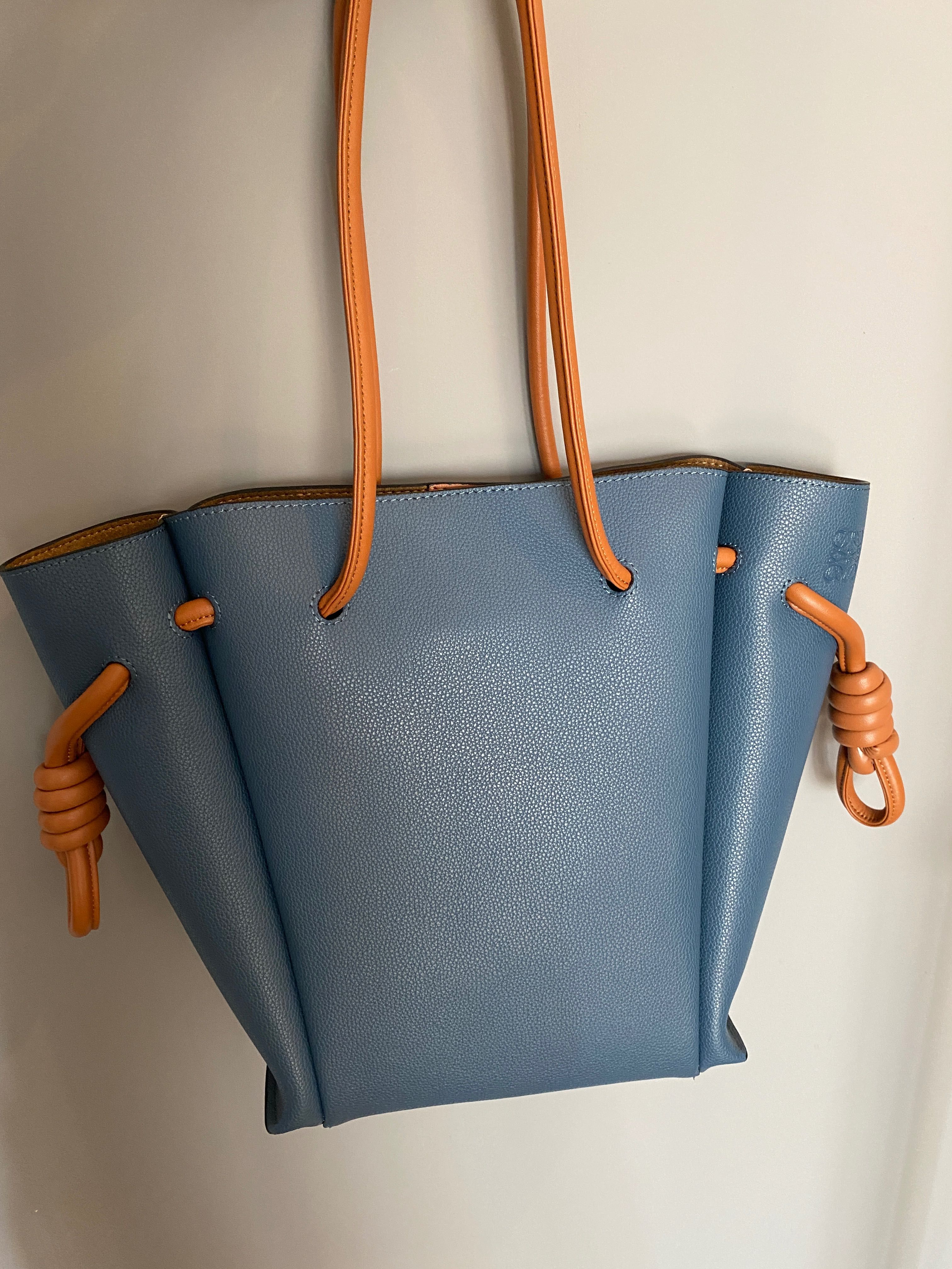Уникална нова чанта Loewe естествена кожа модел Flamenco