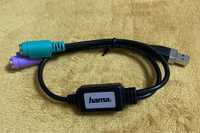 Vand adaptor USB-PS2, brand HAMA, pentru tastatura si mouse