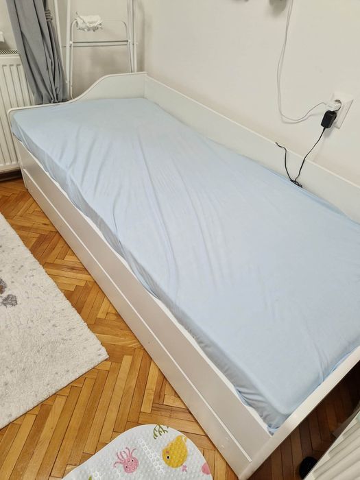 Pat 180 x 80 cu sertar si protectie laterala