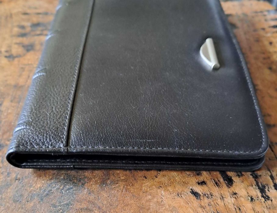 папка луксозна за документи кожена черна Марксман Marksman размер А5