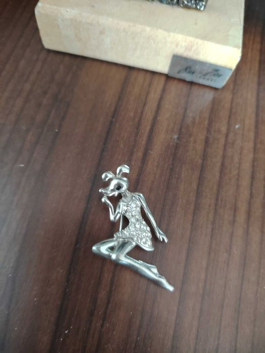 Brosa stil Art Deco, cu strasuri