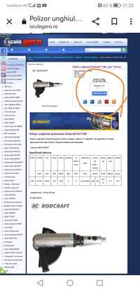 Polizor unghiular pneumatic Rodcraft RC 7180
Home ::  Pneumatice RODCR