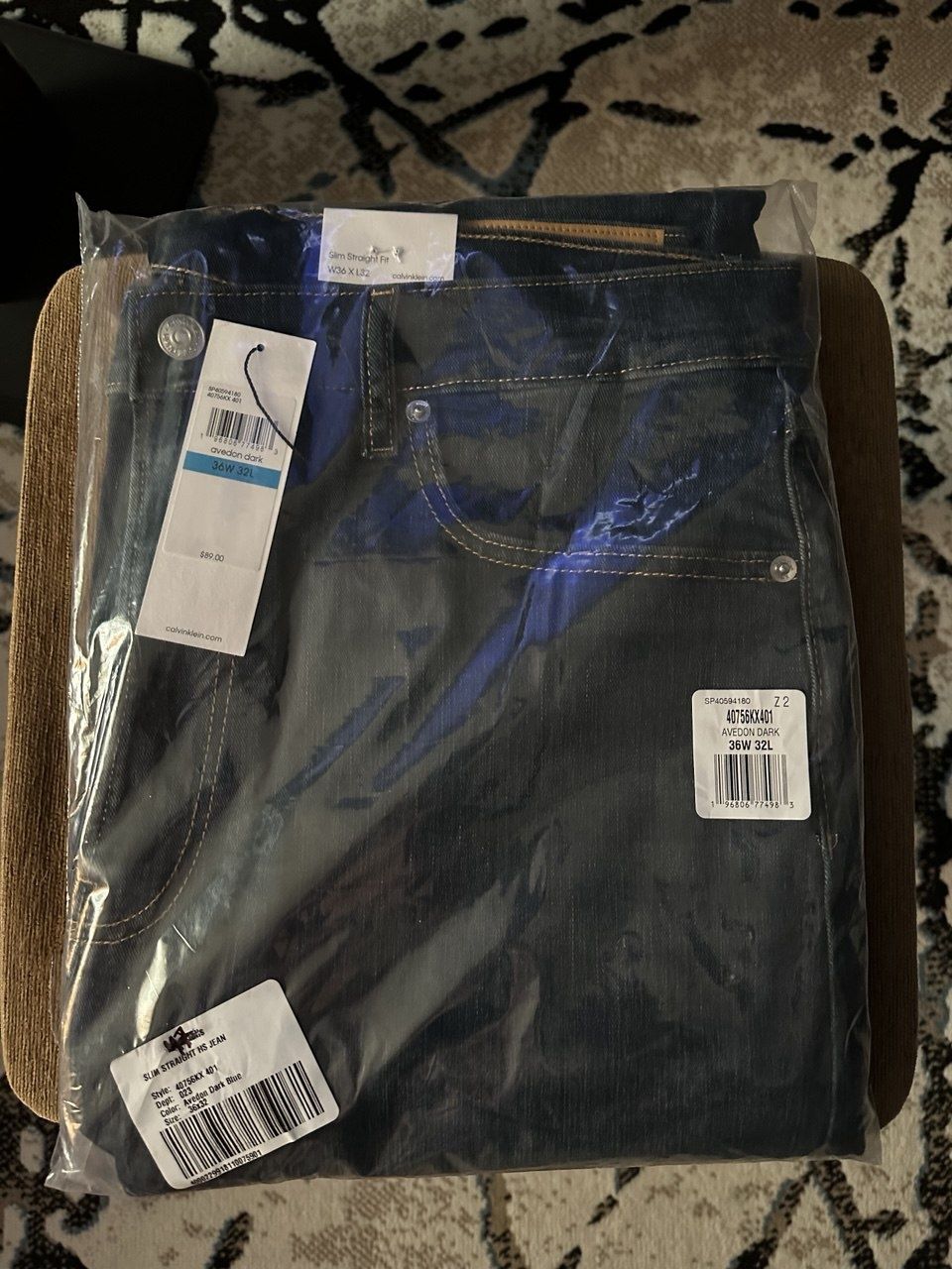 Джинсы Calvin Klein slim straight fit. Р.36/32.