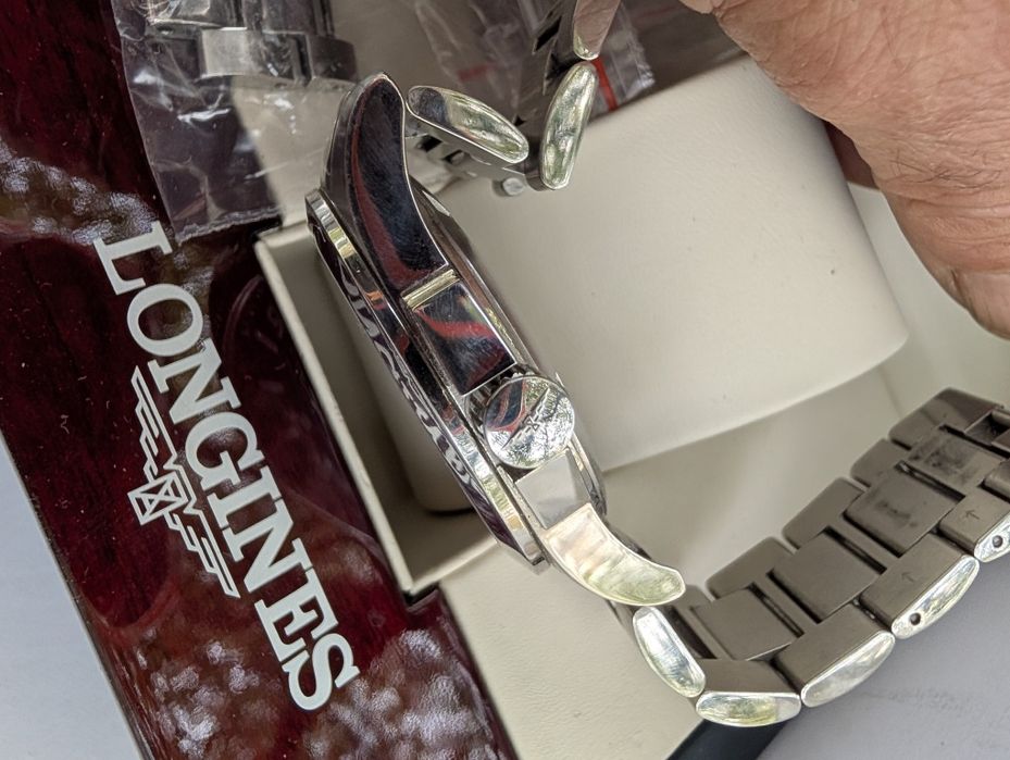 Longines 43mm без коронката с кутия и документи ку