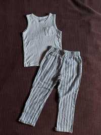 Ленен панталон H&M и потник ZARA за момиче, размер 4-5 год., 110 см.