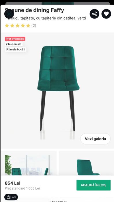 Masa gri cimentat cu picioare paianjen si 6 scaune tapitate.