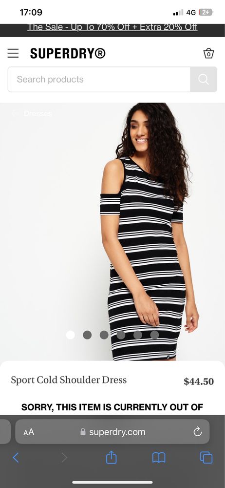 Superdry Sport cold shoulder dress