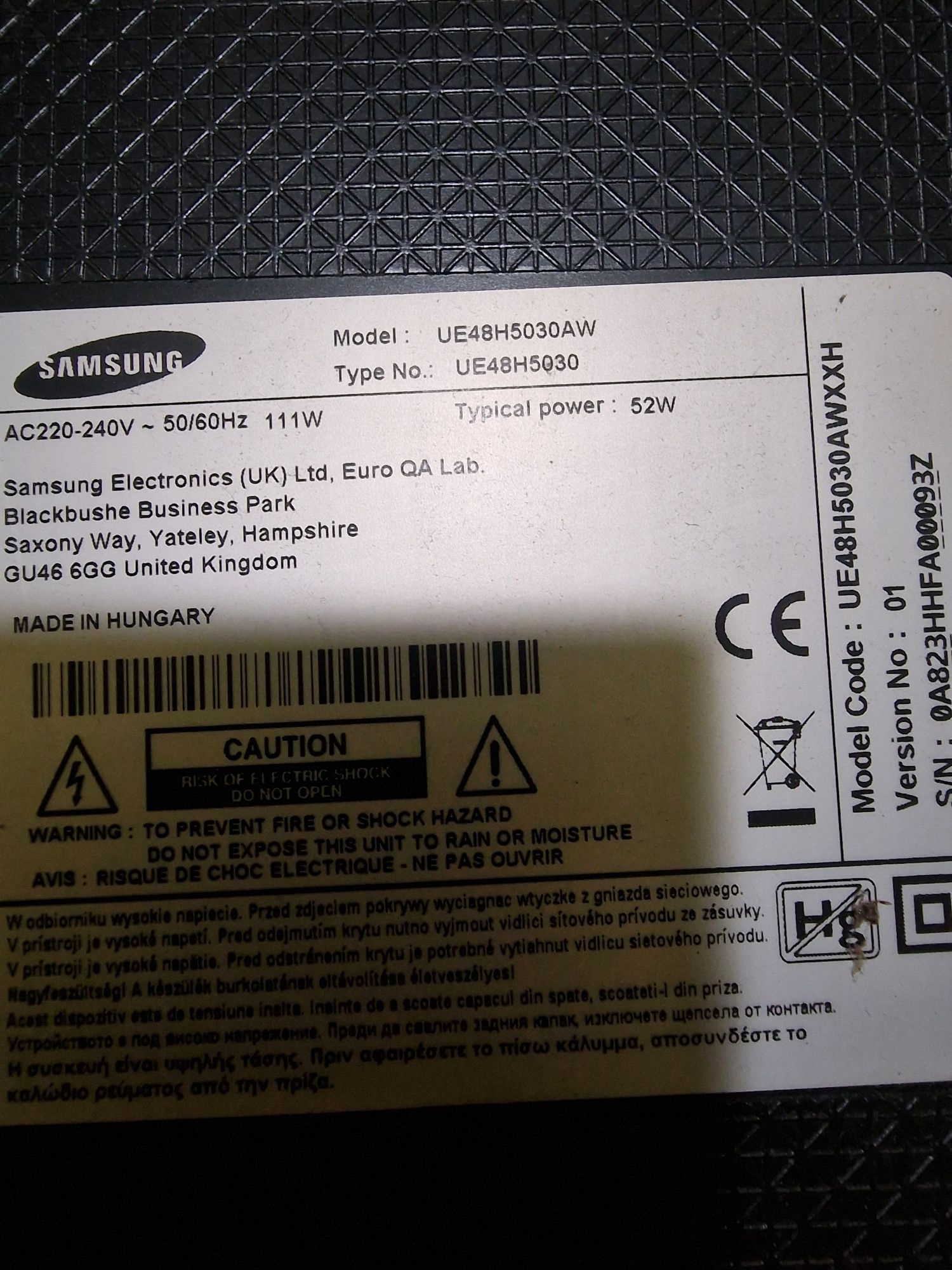 Samsung UE48H5030AW  Телевизор