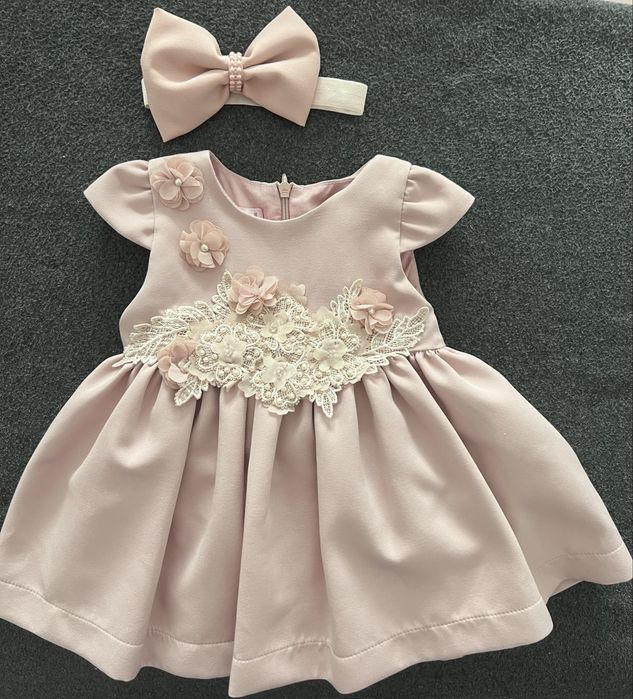 Rochie deosebită botez 3 piese