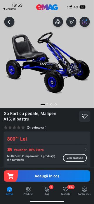 Cart cu pedale copii 3+