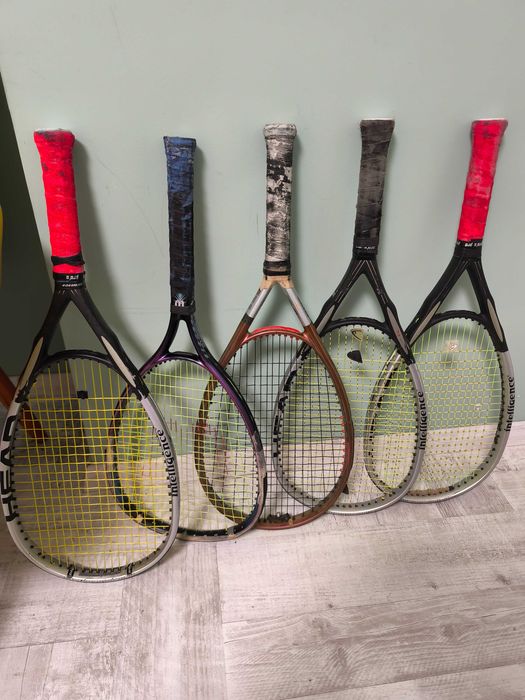 Продавам 5 тенис ракети HEAD и Wilson