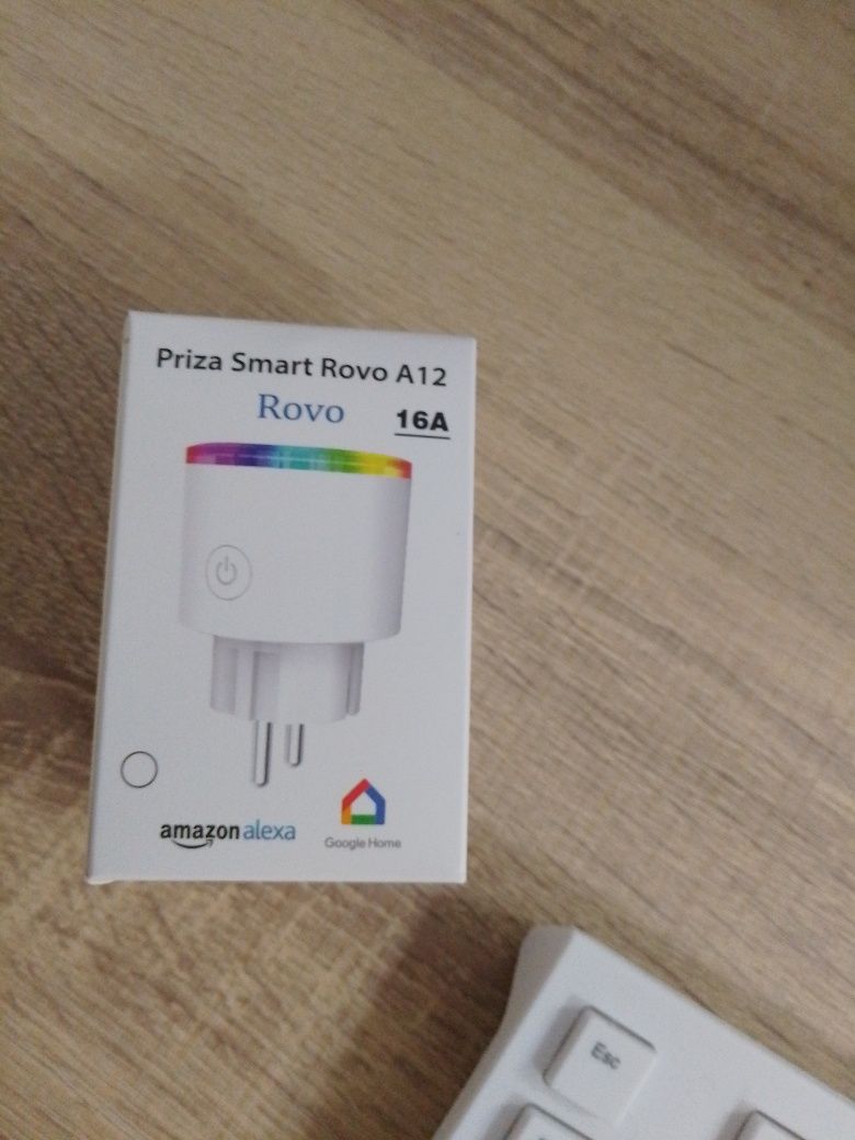 Priza inteligenta Rovo A12, Wi-Fi, 16A, monitorizare consum energie