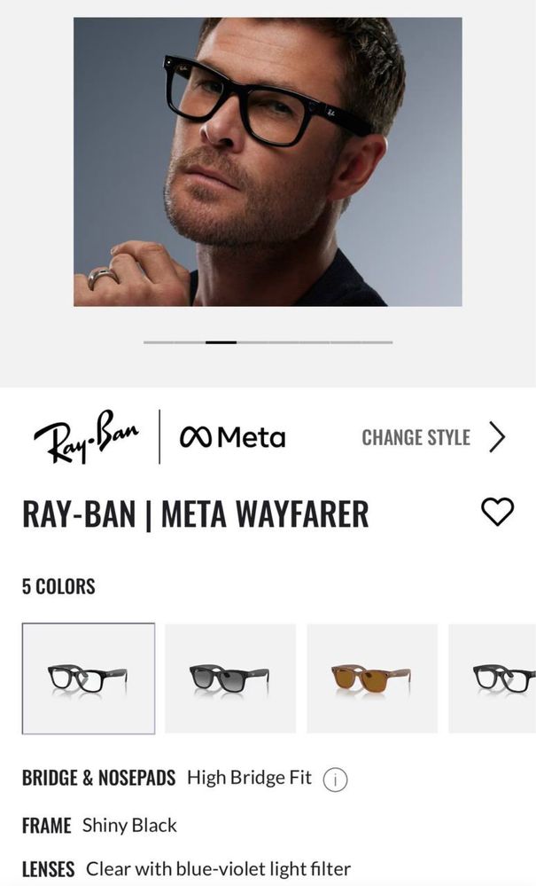 Новый Ray Ban Meta Wayfarer Shiny black! Бесплатная Доставка!