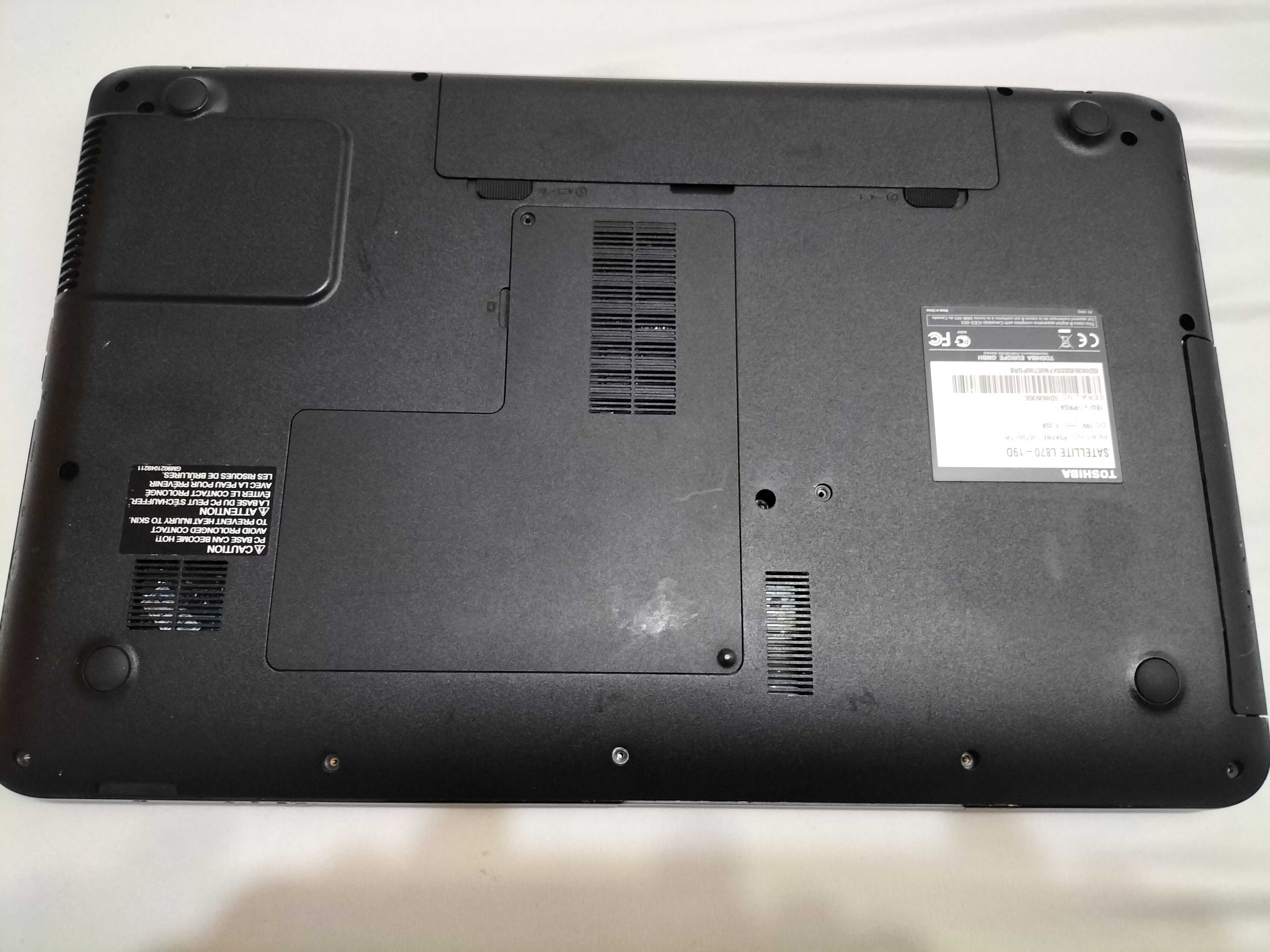 Laptop Toshiba CPU 8 threads 3400 GHZ, SSD 1TB, Ram 16gb