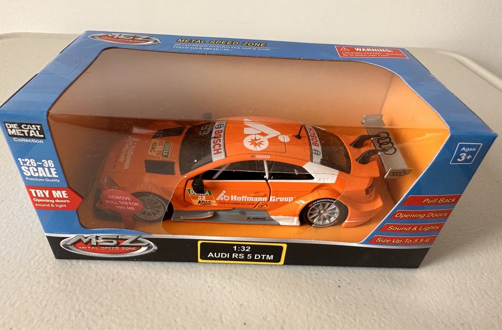 Masinuta Metalica AUDI RS5 DTM cu Lumini & Sunete - Orange