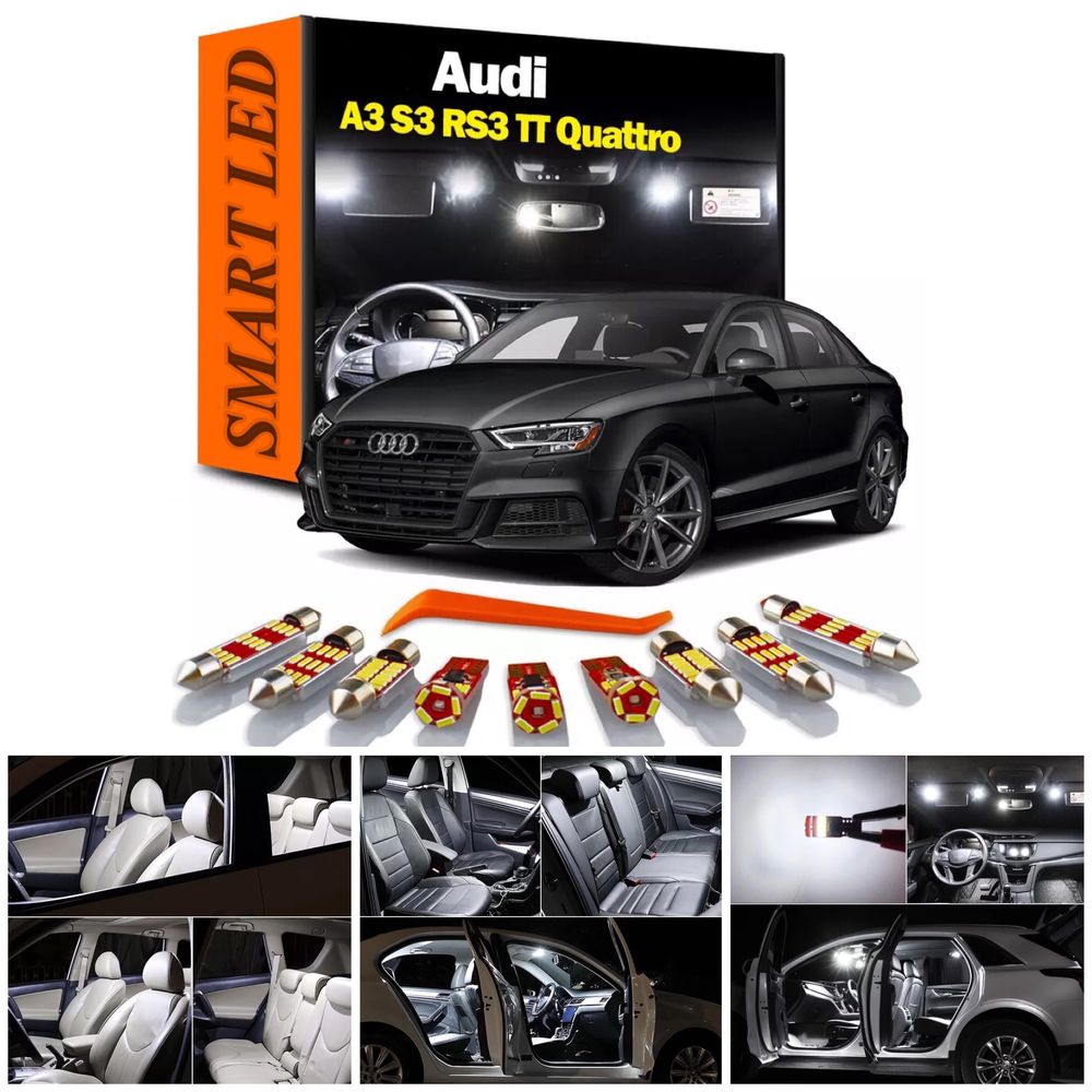 LED крушки СЕТ AUDI A3 S3 RS3 TT 8L 8P ауди интериор xenon плафон