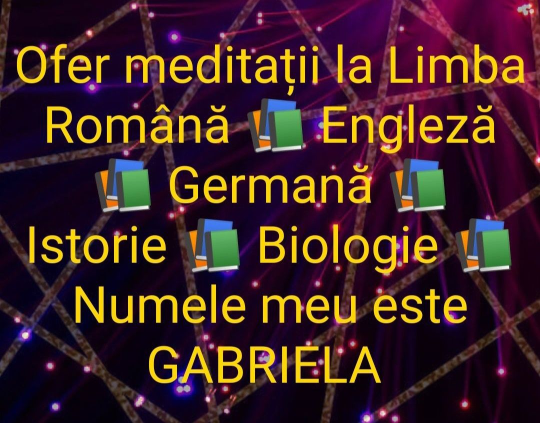 Ofer meditații la limba română, engleză, germană istorie și biologie