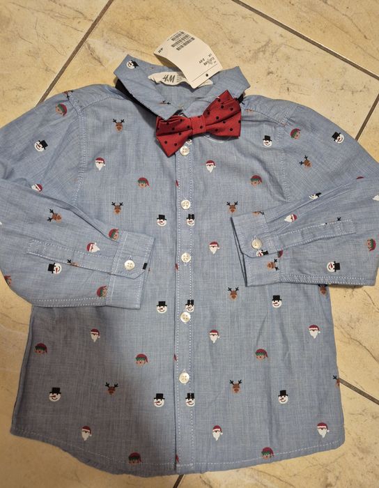 Cămașă H&M copii, cu papion