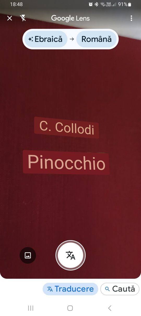 Carte în ebraică Pinocchio