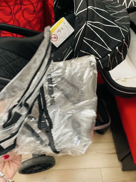 Комбинирана количка Lorelli - Ramona 3в1, Silver Stripe