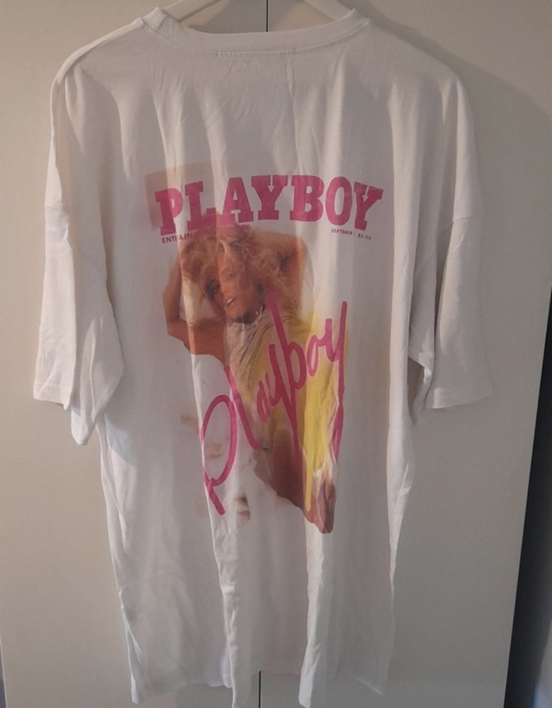 Tricou oversized Playboy x Missguided