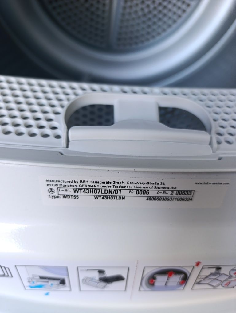 Сушилня Siemens IQ300 8кг Термопомпа
