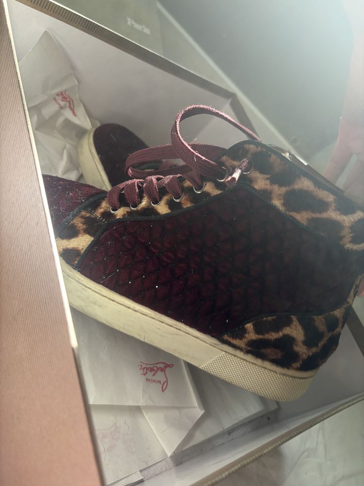 Christian Louboutin Leopard print sneakers marimea 37.5