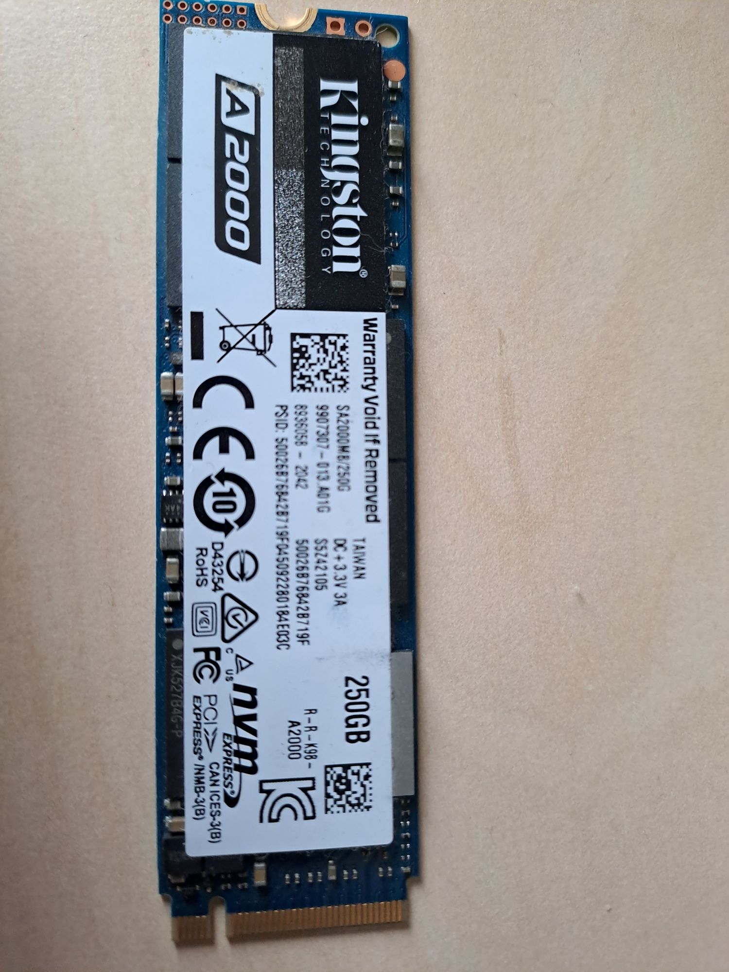 SSD Kingston A2000, 250 GB