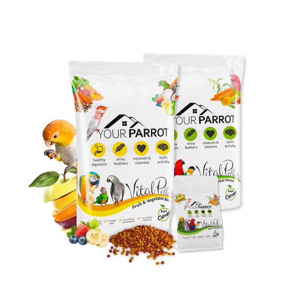 Vital pellets, eggfood gold и mixoil для попугаев от Your parrot
