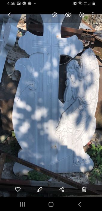 Cruci de marmura, granit și materiale pentru placări morminte(cavouri)