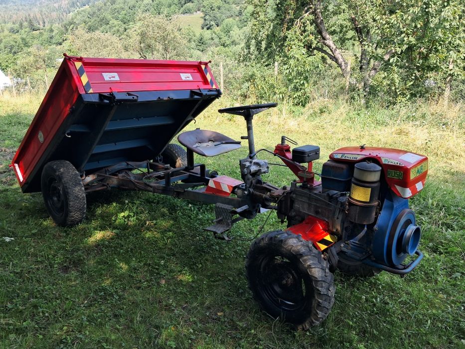 Motoagricola diesel 4x4 motocultor cu remorca