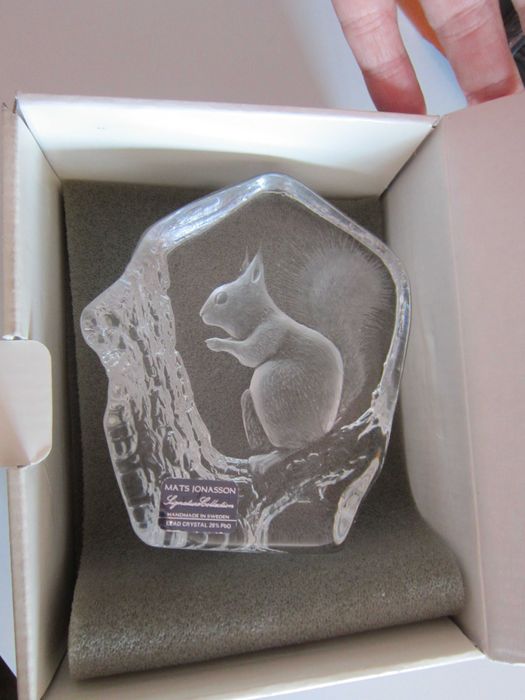 cadou rar Squirrel Matis Jonasson  Suedia 1970 Veverita cristal