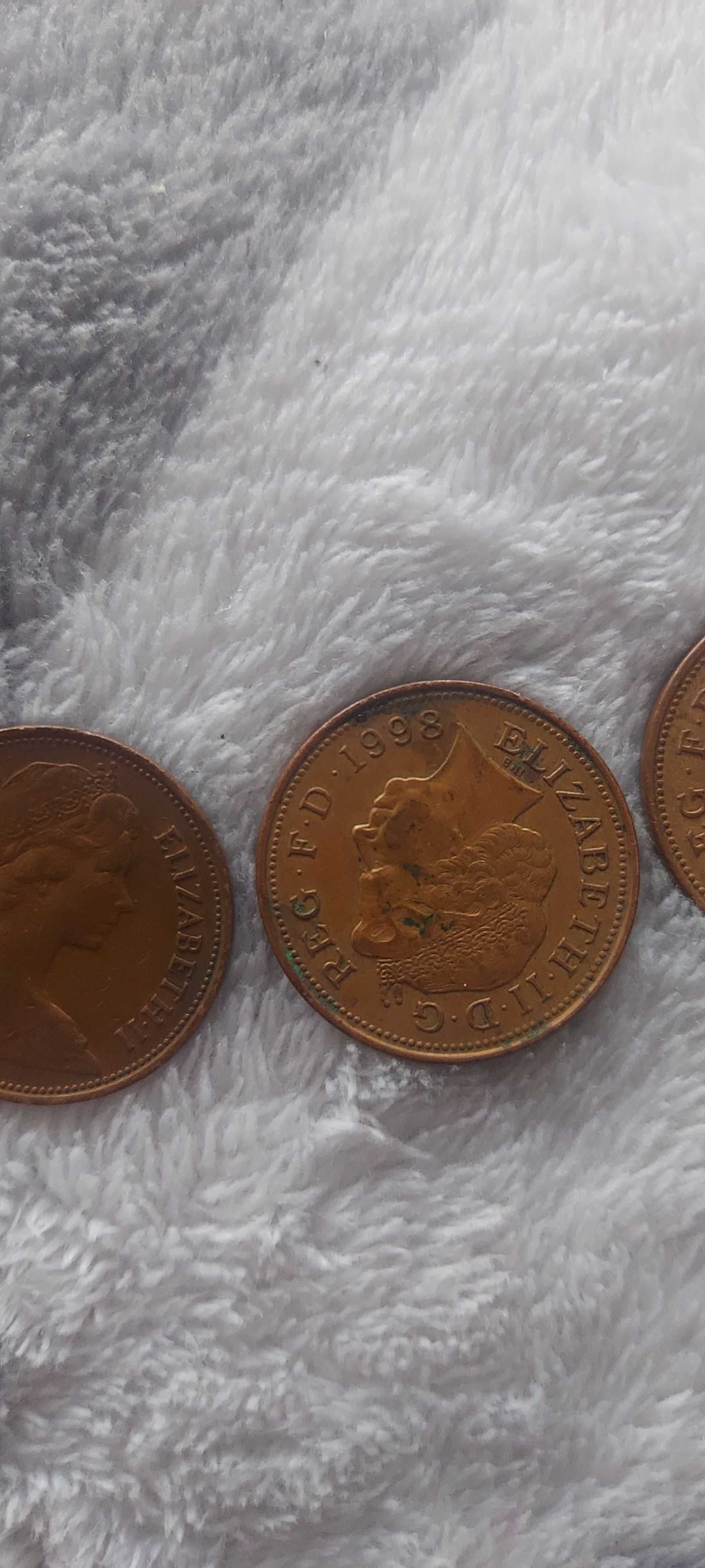 Monede vechi foarte rare 2 new pence 1971 si 1980 si 2 two pence