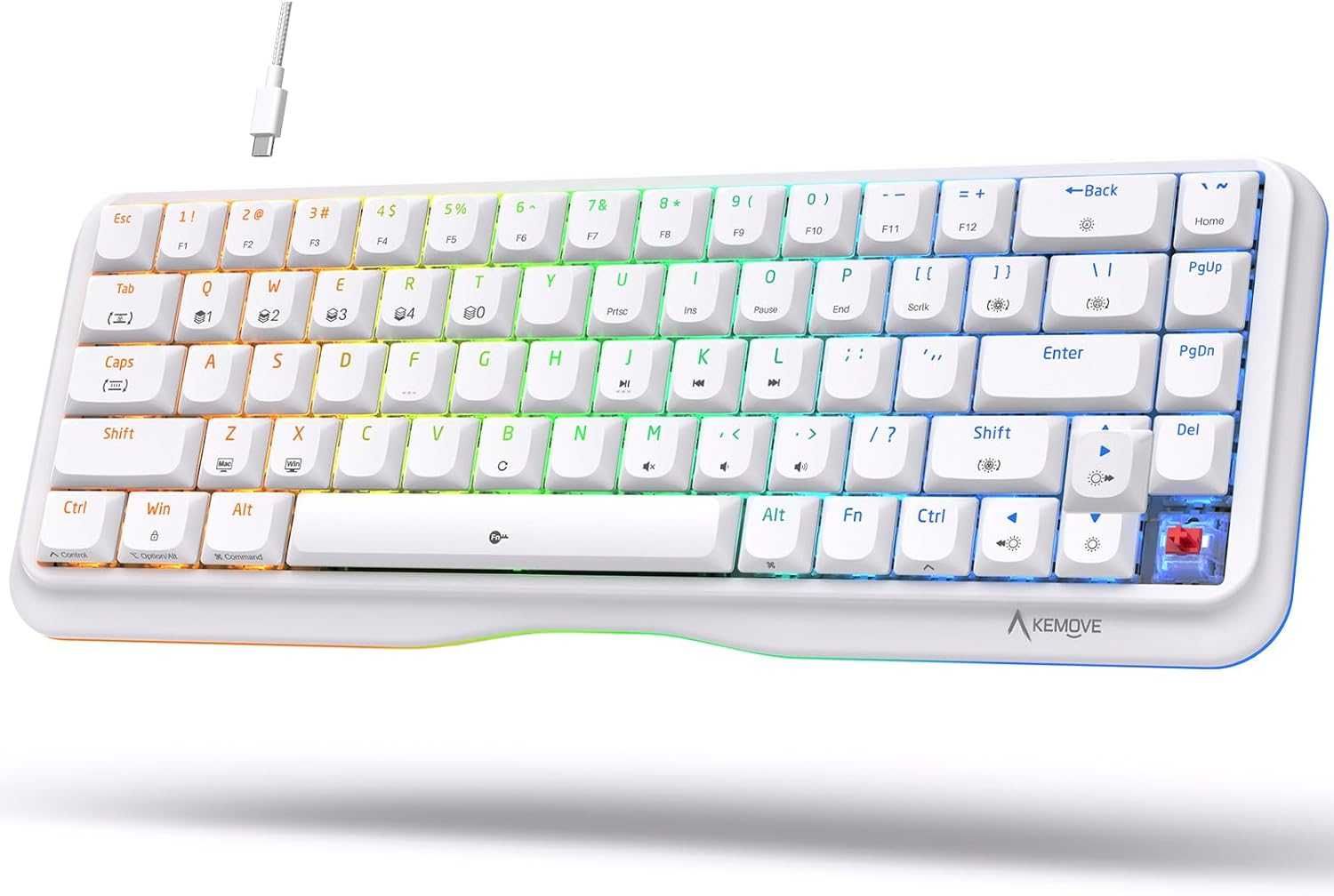 Tastatură mecanică KEMOVE K68seAngel,RGB 60% Red Switch Comutator Rosu