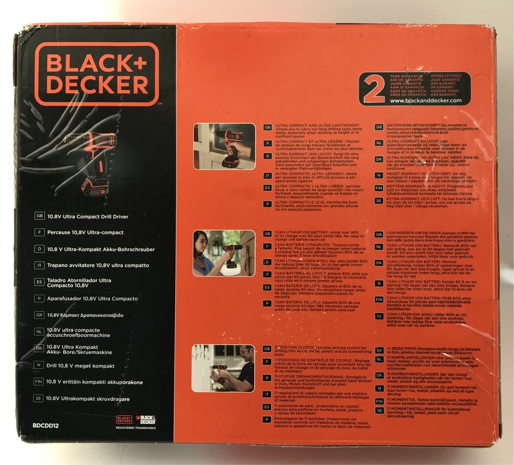 Bormasina Black + Decker  BDCDD12 sigilata