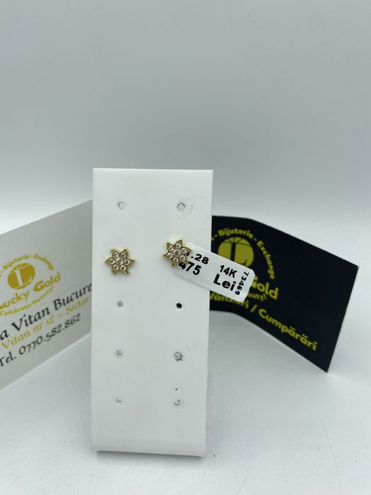 Cercei Aur 14 K Greutate 1.28gr #36517