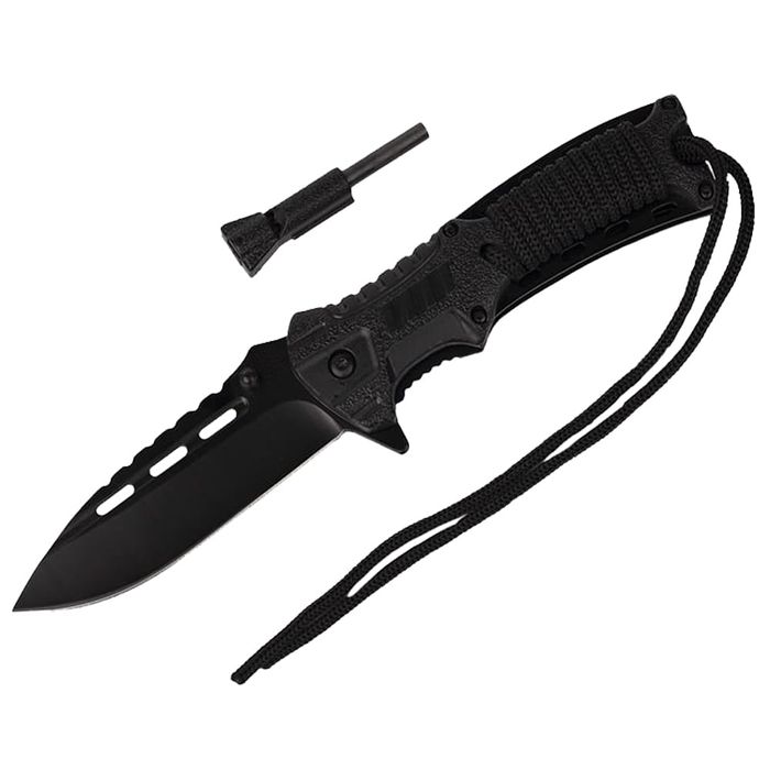 Briceag de vanatoare IdeallStore®, Silent Future, otel, 21 cm, negru