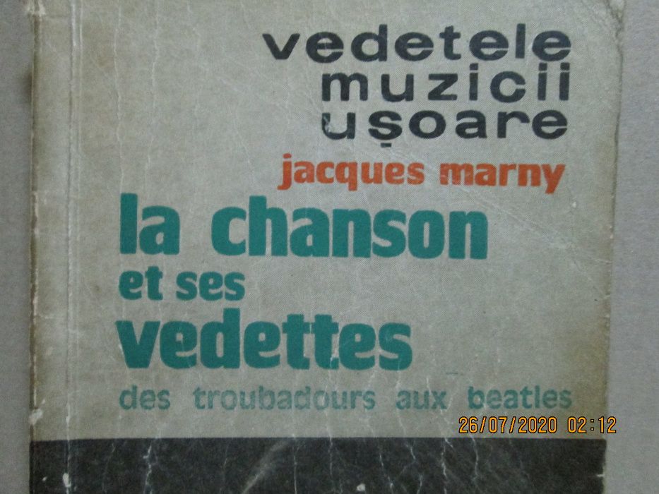 "La chanson et ses vedettes"(Vedetele muzicii usoare)- J. Marny (1967)