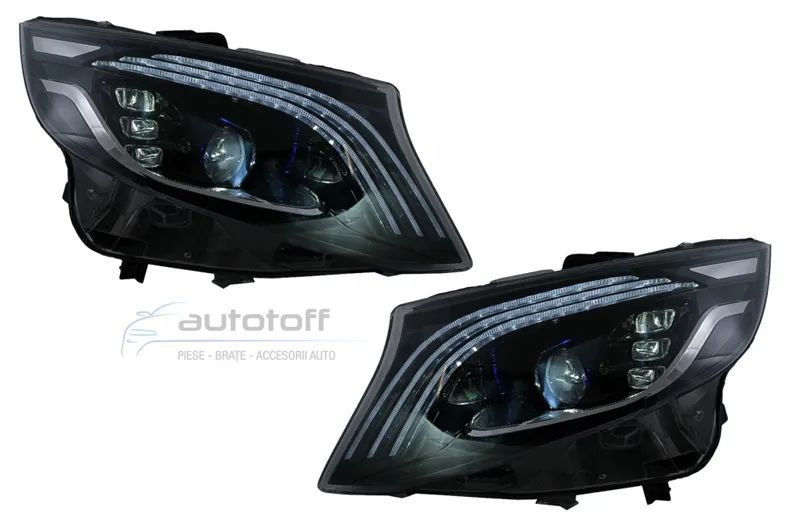 Faruri Full LED compatibil cu Mercedes Vito / V-Class W447 (2016-2020) Negru