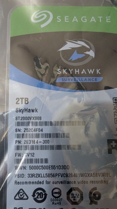HDD Seagate Skyhawk Surveillance 2TB nou