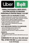 Flota partenera UBER/BOLT cautam colaboratori seriosi !