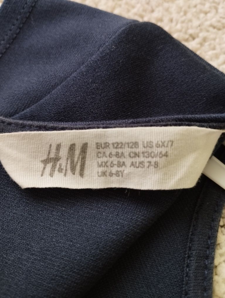 Рокля H&M р.122-128 тъмносиня