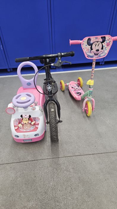 Trotineta minnie mouse, masinuta minnie, bicicleta fara pedale