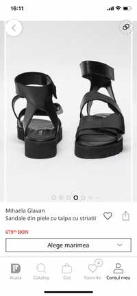 Sandale piele Mihaela Glavan marimea 36