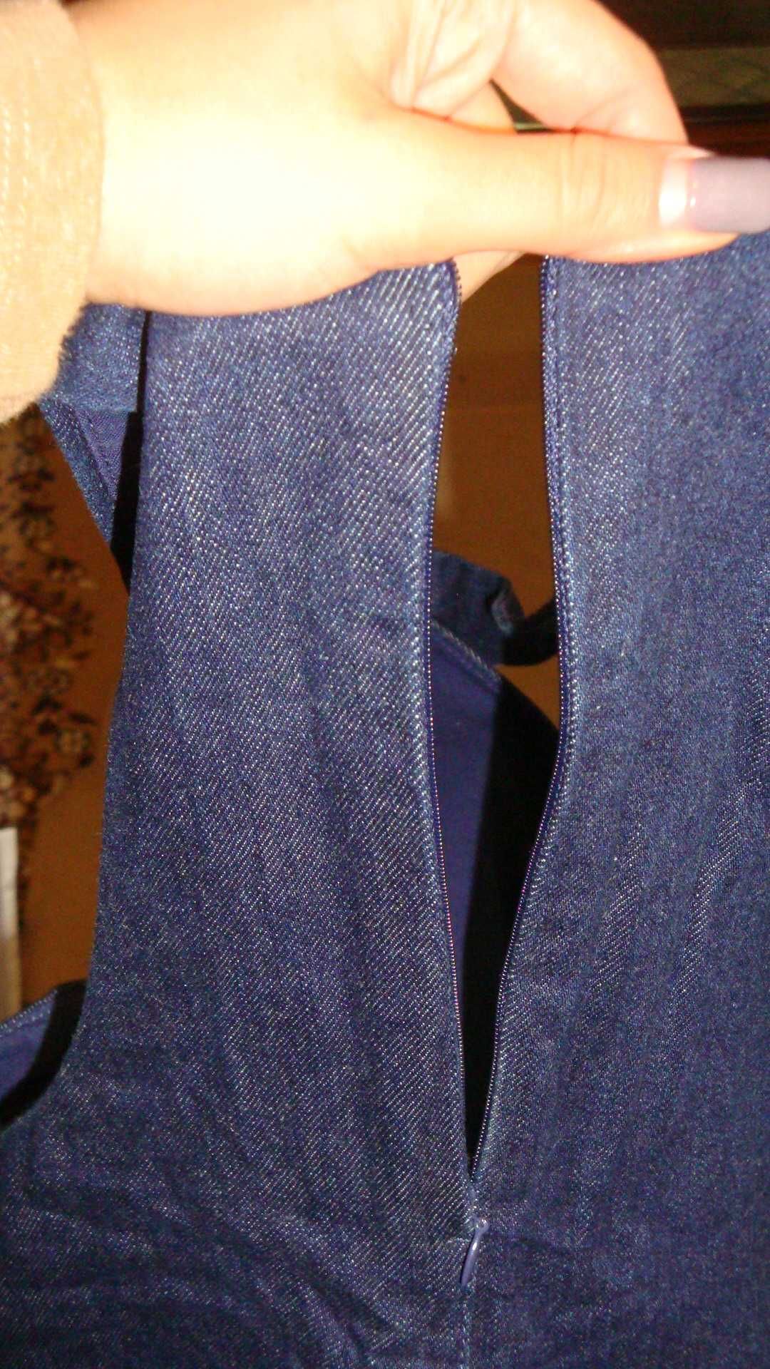 Sarafan, rochie de blugi/denim, Zara, S